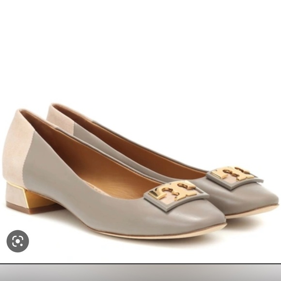 ! Tory Burch GIGI 20mm Round Toe Flat-Calf Leather/Silk Suede. - Picture 1 of 10